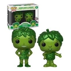 FUNKO Ad Icons Green Giant & Sprout Metallic Exclusive Pop! Vinyl 2-pack Figure