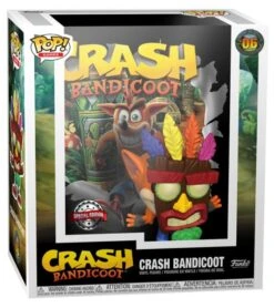 FUNKO Crash Bandicoot With Aku Aku Mask Exclusive Pop! Vinyl Cover Figure #06