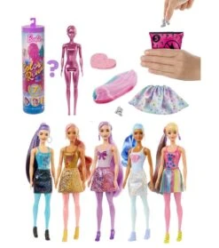 MATTEL Barbie Color Reveal Surprise Doll Shimmer Glitter Metallic Series