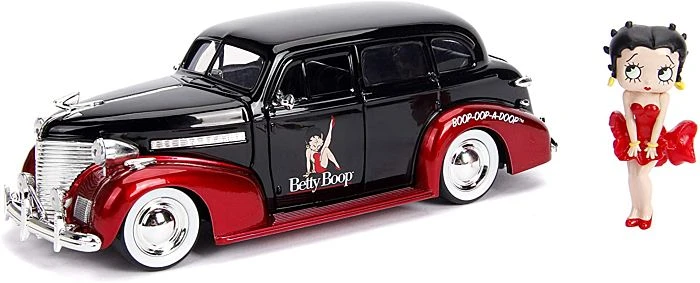 JADA Betty Boop 1939 Chevrolet Master Deluxe Diecast Car Hollywood Rides 4 JADA Betty Boop 1939 Chevrolet Master Deluxe Diecast Car Hollywood Rides - Image 4