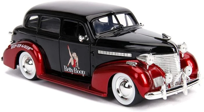 JADA Betty Boop 1939 Chevrolet Master Deluxe Diecast Car Hollywood Rides 2 JADA Betty Boop 1939 Chevrolet Master Deluxe Diecast Car Hollywood Rides - Image 2