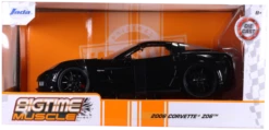 N/A Big Time Muscle - Chevy Corvette 2006 Black 1:24 Scale Diecast Vehicle [OE] -Go Figure Collectables Sales jad31862 01 png 61d909e9bd8c9