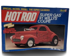 1986 Vintage Hot Rod Super Gas 1941 Willys Coupe 1:25 Scale Model Kit Revell