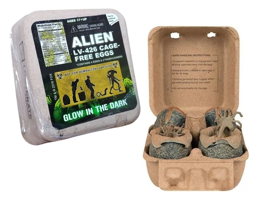 NECA Alien LV-426 Cage-Free Eggs Glow In The Dark Lootcrate Exclusive 4 Pack 1 NECA Alien LV-426 Cage-Free Eggs Glow In The Dark Lootcrate Exclusive 4 Pack