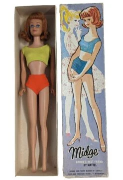 MATTEL 1962 Vintage Barbie's Best Friend Midge Doll Stock No 860 Titian